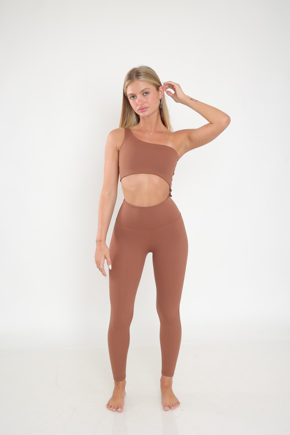 דגם ריף - אוברול טייץ ארוך וטופ כתף אחת-MAR SPORTWEAR