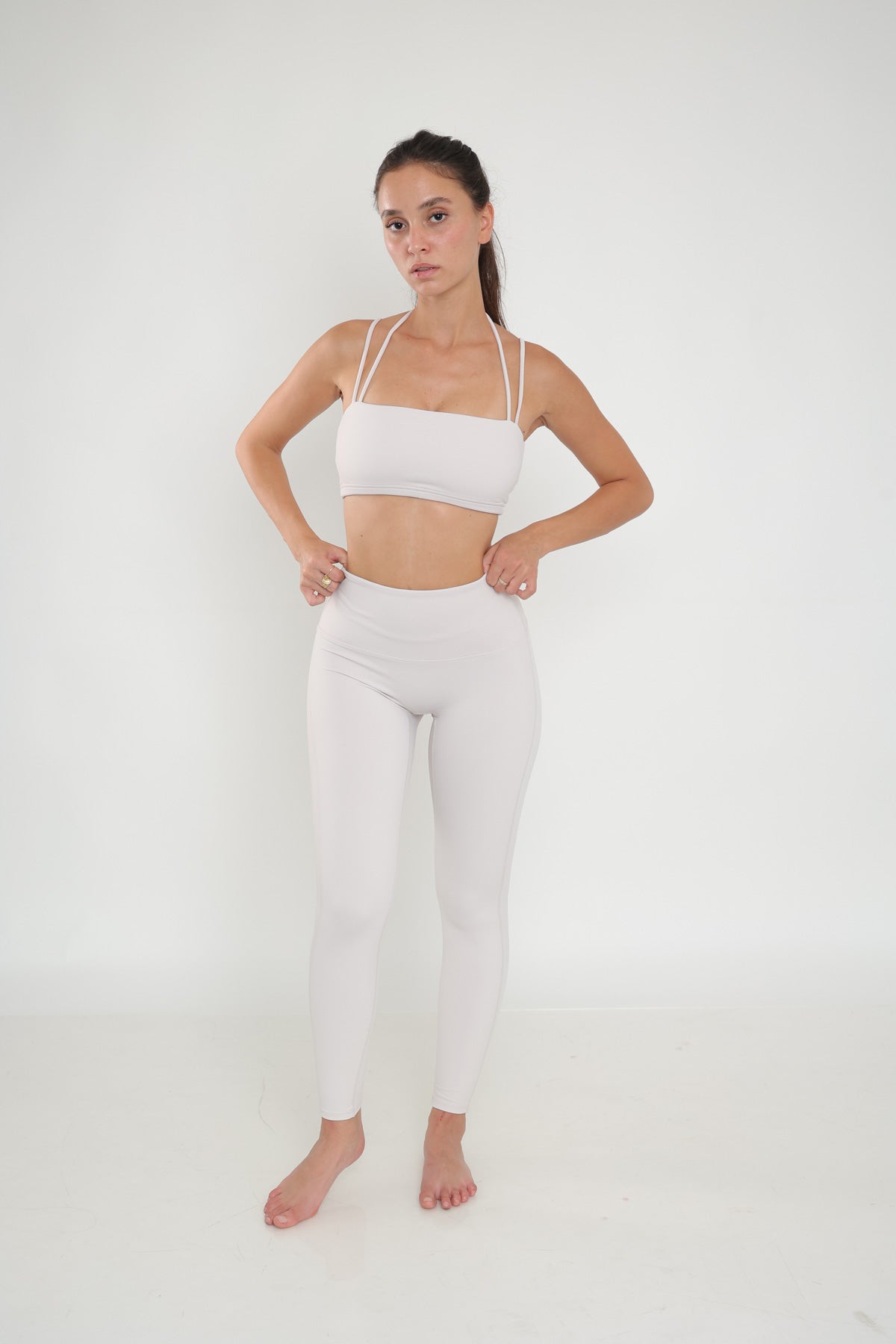 דגם סלין - סט טייץ ארוך וטופ כתפיות-MAR SPORTWEAR