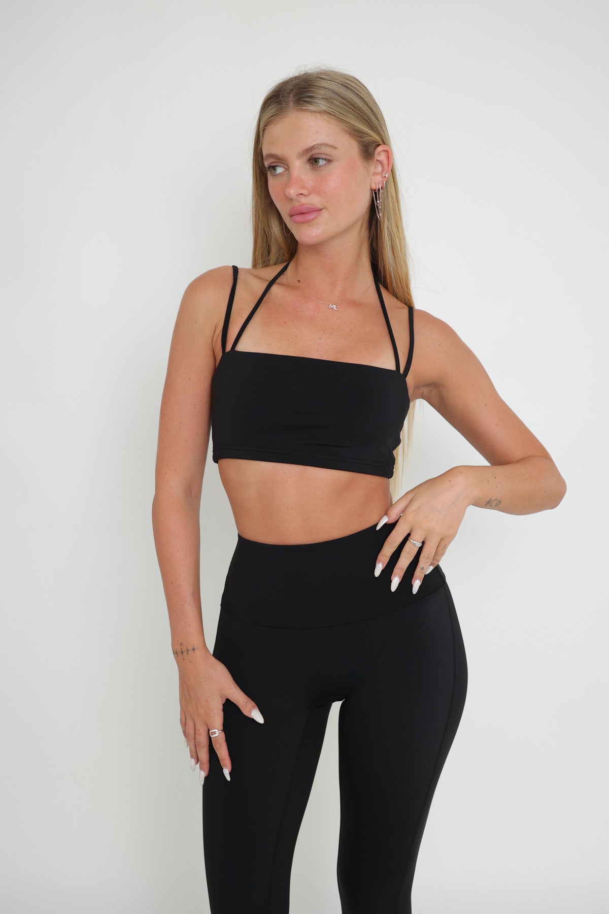דגם סלין - סט טייץ ארוך וטופ כתפיות-MAR SPORTWEAR