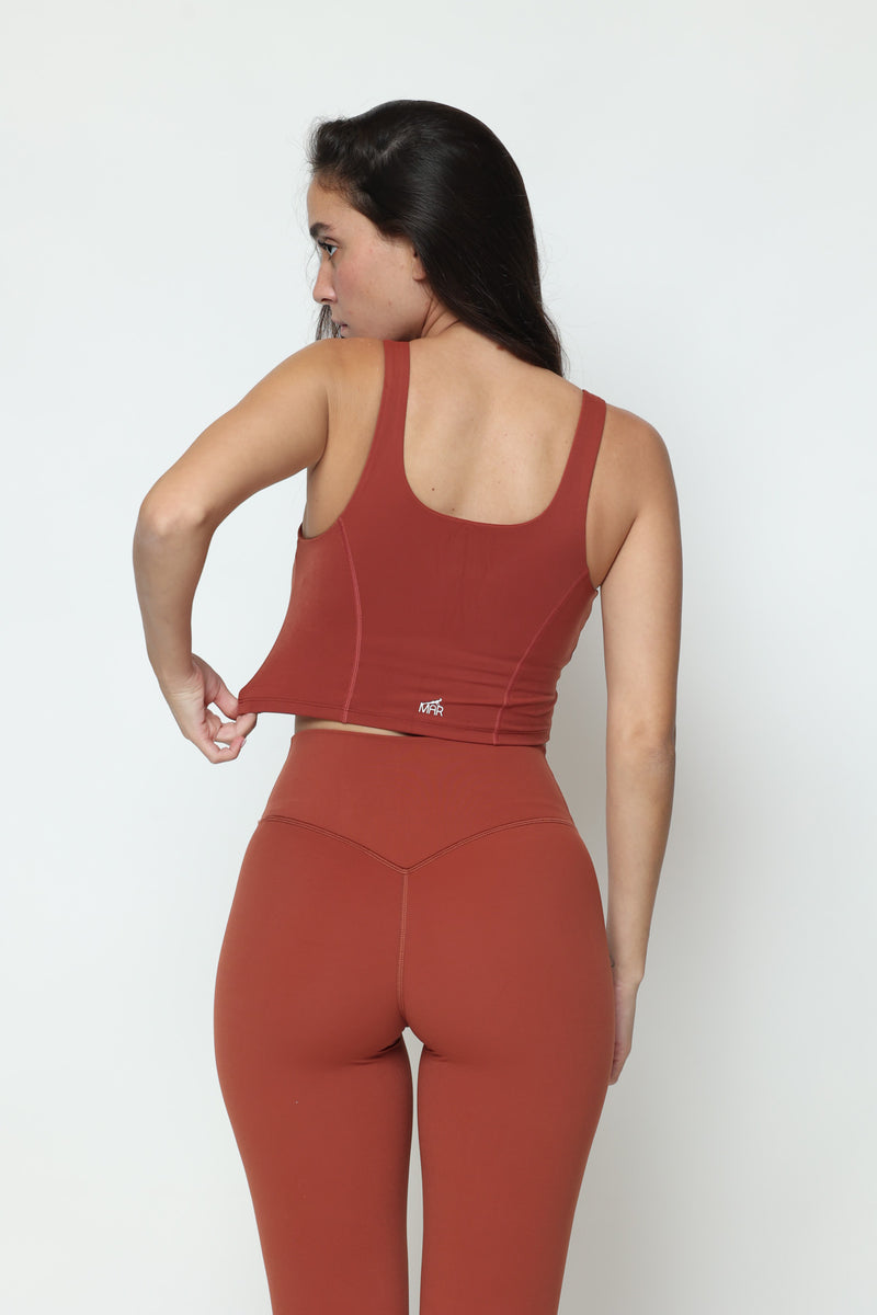 דגם גיין - קרופ טופ כתפיות עבות-MAR