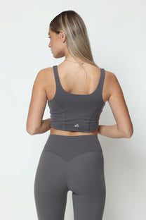 דגם גיין - קרופ טופ כתפיות עבות-MAR