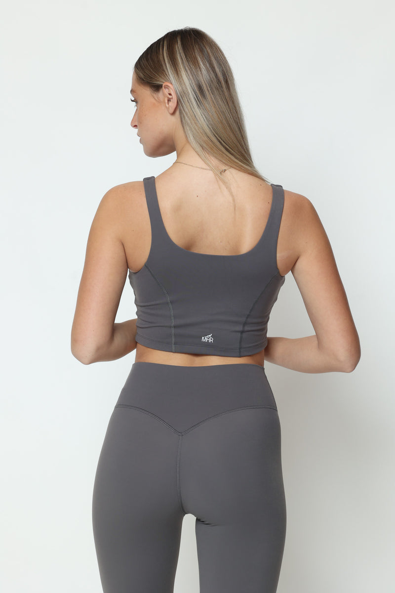דגם גיין - קרופ טופ כתפיות עבות-MAR