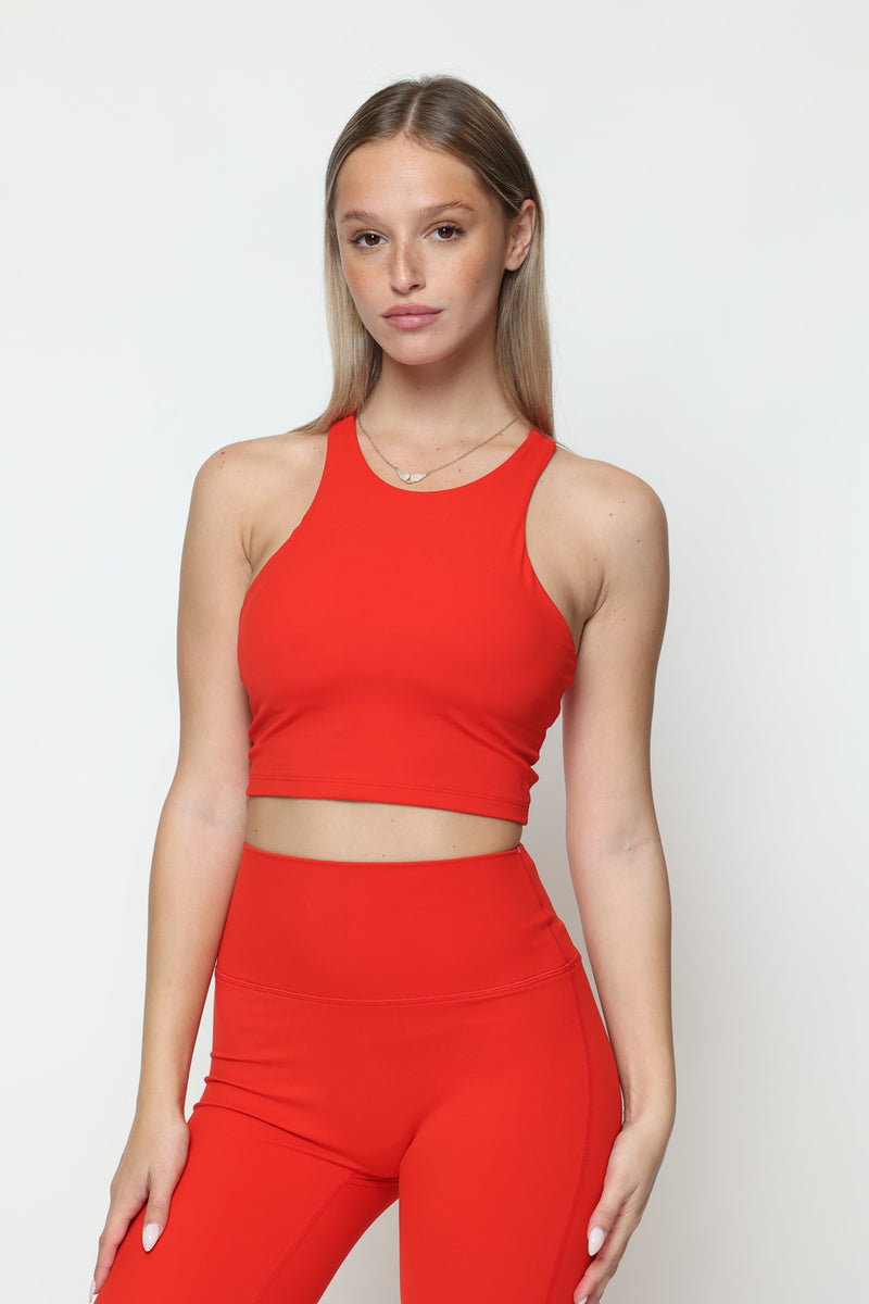 קרופ טופ דגם גיין טופ כתפיות איקס בגב - MAR