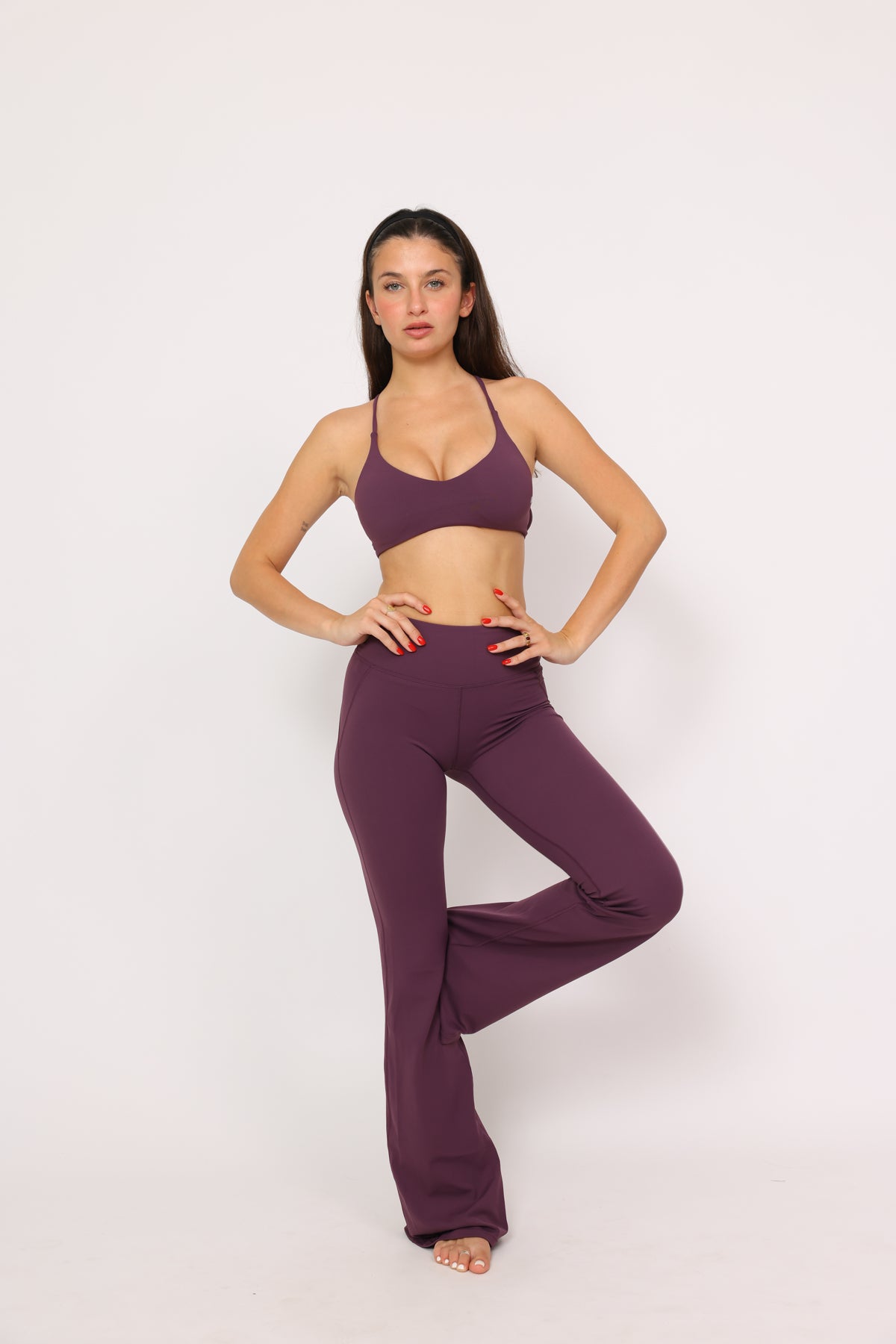 דגם ליה - טייץ ארוך מתרחב פדלפון לנשים | MAR SPORTWEAR