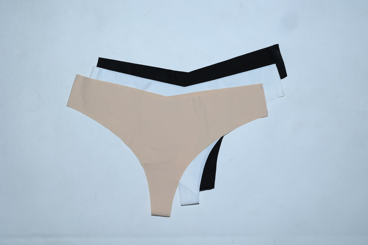 תחתון חוטיני ללא תפר מבד מיקרו - מארז שלישייה