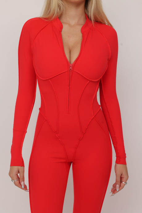 דגם אשלי - אוברול היסטרי עם תפרים בולטים